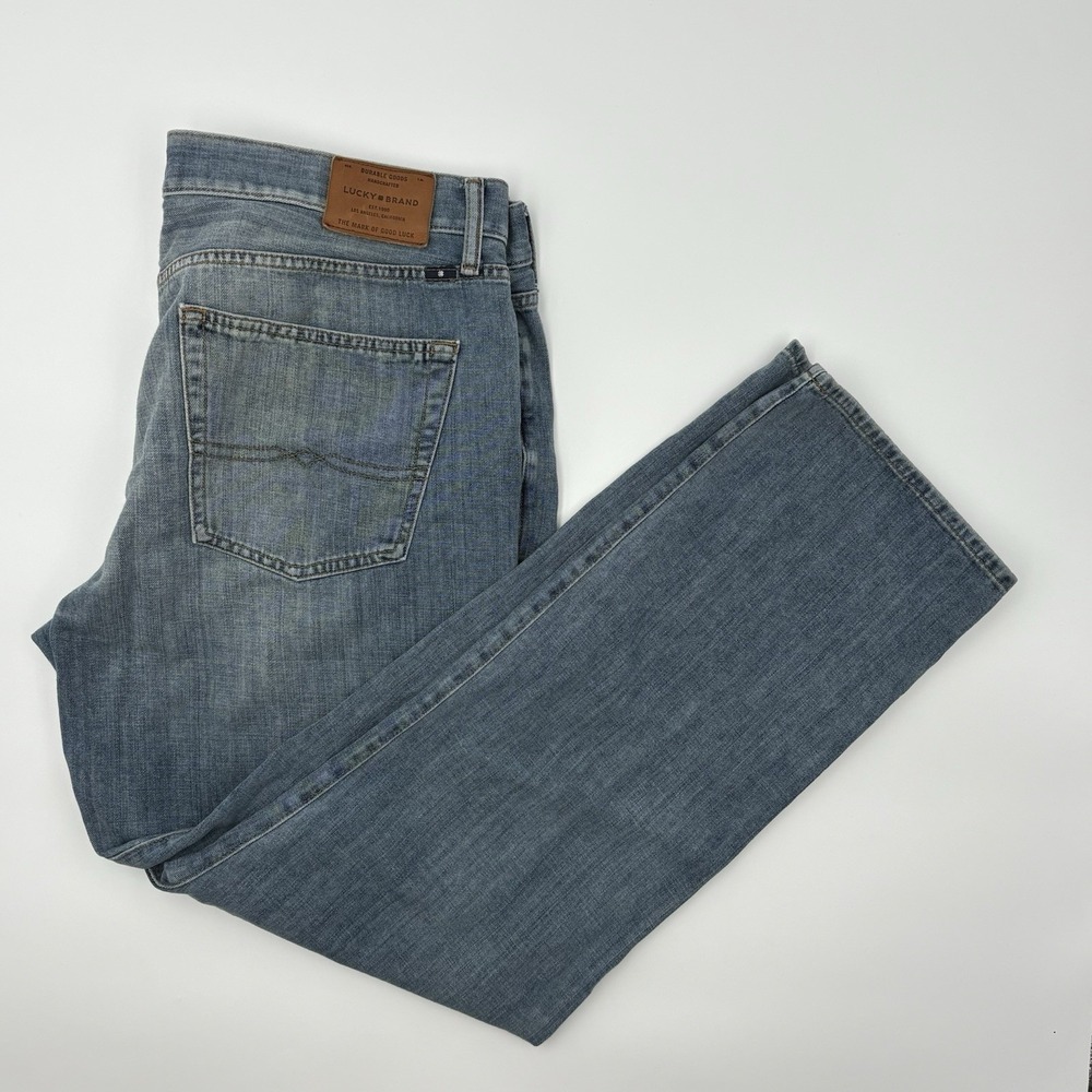 Lucky Brand 363 Straight Jeans Mens 40x32 Blue Denim Casual Pants